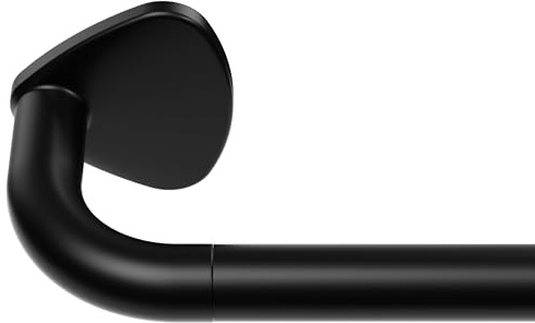 PeSenp Gardinenstange Schwarz 88-305 cm, Vorhangstange Ausziehbar 22 mm, Umlaufende Gardinenstange, Seitlicher Lichtschutz und Schützt Privatsphäre, Verdeckte Basis, Einfache Demontage