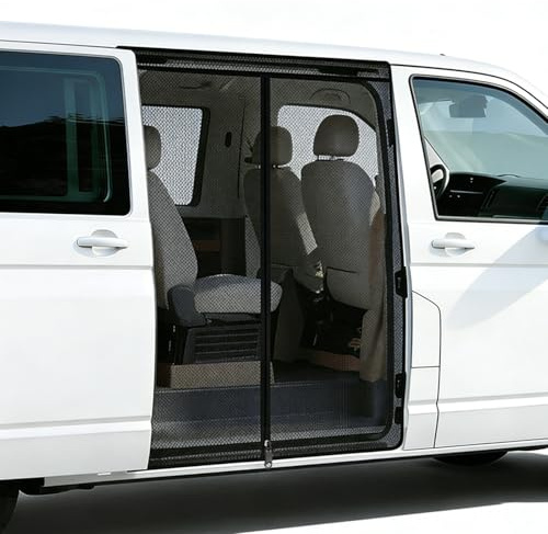 NIGOOLATA Moskitonetz Auto Magnetisch für VW T5 T6 Seitentür | Wohnwagen Fliegengitter Insektenschutz Schattennetz Camping Reise