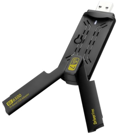 Chiavetta Wifi 7 BE6500 per PC Fisso 6500Mbps, ElecMoga Adattatore WiFi USB 2.4/5/6GHz Adattatore Wireless USB 3.0 2x5dBi Antenne WiFi Dongle WiFi per Windows 11/10/7/XP/Mac OS X