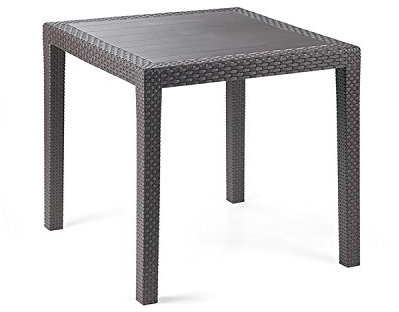 Mojawo Bistrotisch Kunststoff - 79x79cm - Anthrazit - Balkontisch Campingtisch - Gartentisch - Terrassentisch