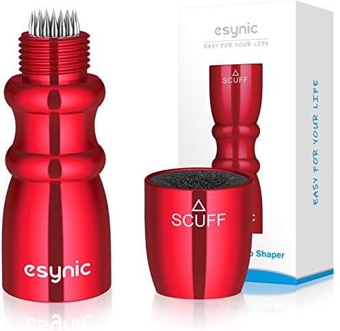 eSynic Professional 3 in 1 Snooker Cue Tip Shaper Durable Snooker Accessories Billiard Snooker Pool Cue Tip Shaper Snooker Cue Tips 3 in 1 Tool - Shaper, Scuffer, Aerator -Red