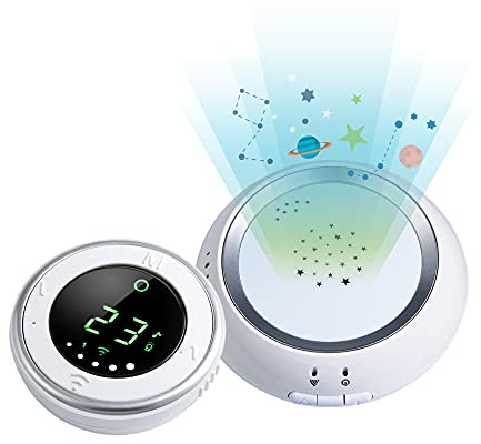 Bebcare Hear Audio Baby Monitor with Ultra-Low Radiation Safe Technology, Breathing Sensor, Night Light and White Noise Silencer for Reception up to 2000 feet (with Breathing Sensor Mat)