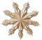 Broste copenhagen Deko 'Snowflake' S Papier, 15cm, Natural Brown