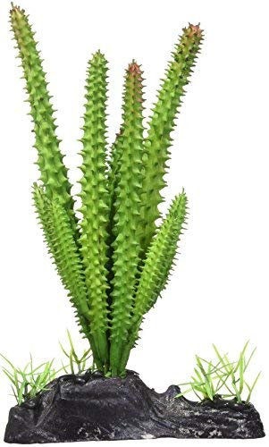 N/A Terrarium aus Kunststoff, Grün Kaktus, pflanzliche Dekoration für Reptilien und Amphibien