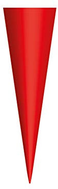 ROTH Schultüten-Rohling klein zum Basteln rot - 35 cm rund - ohne Verschluss