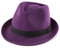 LADYBRO Winter Trilby Hut ‌für Herren 1920er Kurze Krempe Wollfilz Fedora Hut, 58cm, Violett