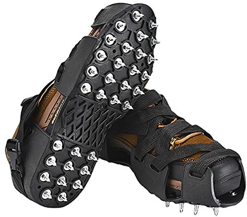 Spiked Shoes for Resinous Coatings, Epoxy Floor, Overlays, Cover Installation, Spiked Estrich Sanda,Ice Crampons, Black
