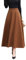 Damen Winter Maxirock Glockenrock Wolle Vintage Elegant Lang Elastische Hohe Taille Langer Röcke Faltenrock (S, Khaki)