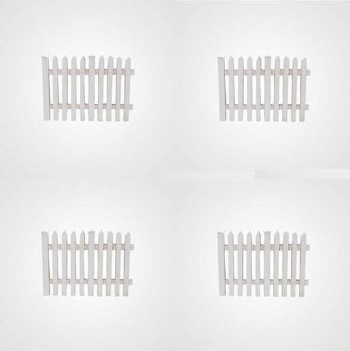 Miniature World MW03-021 Staketenzaun, Feengarten, Weiß, 4 Stück