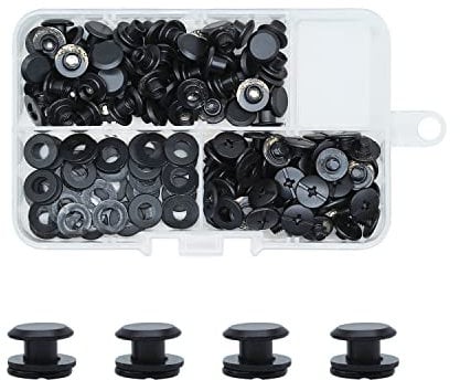 JJWNMLL 60 Sets Chicago Screw Posts, Rivet Chicago Binding Screws, Metal Rivet Replacement Repair for Bags, Collar, Harness, Luggage, Purse, Dog Lead, Backpack, Belt