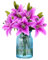 Künstliche Blumen 8 Stück künstliche Lilien mit 3 Knospen florale Kunst pflanzliche Blumen Latex Vollblume Real Touch für Heimdekoration Hochzeit Party Büro Restaurant (Lila)