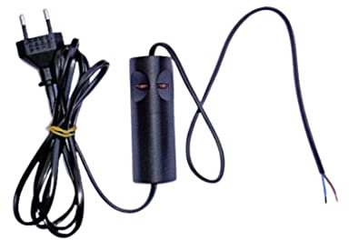 Relco Schnurdimmer mit Zuleitung, 60-160 W, stufenlos, Kabeldimmer, Drehdimmer (1, schwarz)