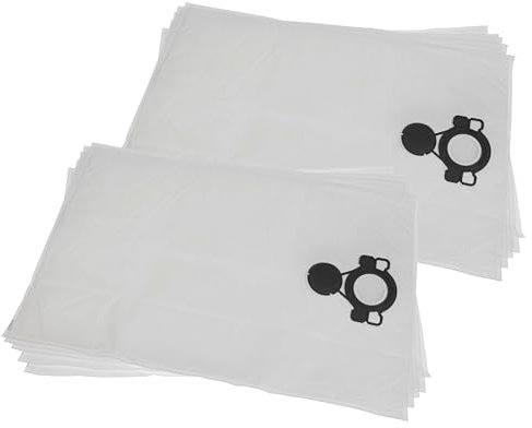 vhbw 10x Staubsaugerbeutel kompatibel mit Nilfisk VCE 44 H AC, VCE 44 L AC, VCE 44 M AC Staubsauger - Mikrovlies, 52,5cm x 39cm Weiss