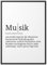 Papierschmiede® Definition: Musik, 40x50 cm, XXL Poster für Wohnzimmer, Schlafzimmer, Küche, Esszimmer, Wandbild Geschenk Wanddeko - ohne Rahmen