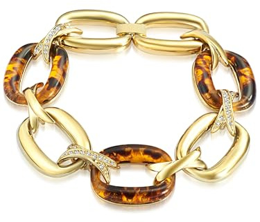 Lulu Jane Damen Armband aus Metall verziert mit Kristallen