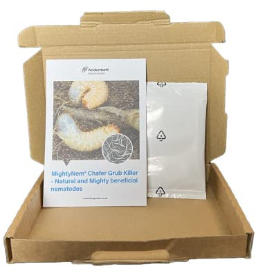 MightyNem® Chafer Grub Killer – Treats 10 sqm | Natural Nematodes for Chafer Beetle Larvae | Lawn Grub Control | Safe for Pets, Kids & Wildlife | Organic & Eco-Friendly
