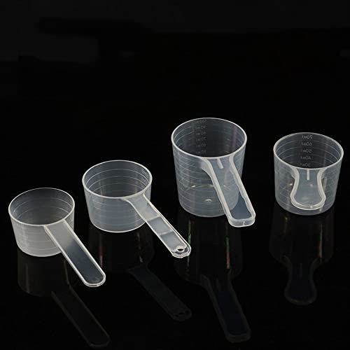 SEABABOO Messlöffel 100ml/70ml/50ml/40ml 4PCS Waschmittel Dosierhilfe Löffel Dosier-Löffe Dosierlöffel Kunststoff Messlöffel Messbecher Löffel Dosierlöffel Milchpulverlöffel Kochen Messlöffel