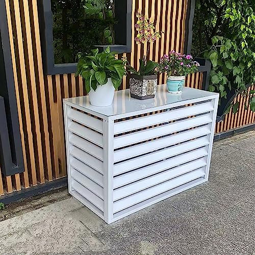 Cubierta De Aire Acondicionado Exterior,Cubre Aire Acondicionado Aluminio,Paneles De Valla De Privacidad Al Aire Libre,Rejillas Protectoras Para Bombas De Calor,Protección Contra La Lluvia Y El Sol (