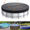 MOFIC 12FT Round Swimming Pool Cover, Solar Covers for Above Ground Pools, Inground Pool Cover Protector with Drawstring Design Increase Stability, Rainproof and Dustproof,Black (12FT)