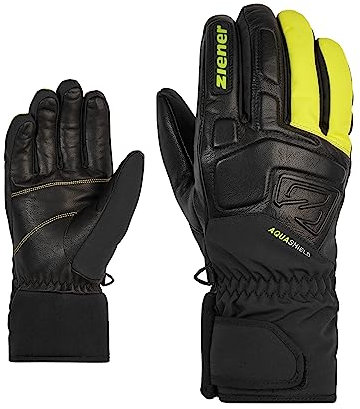 Ziener Herren GLYXUS Ski-Handschuhe/Wintersport | wasserdicht atmungsaktiv, bitter lemon, 8,5