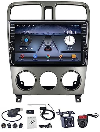Android 11 Autoradio 2 Din Navigation system für Subaru Forester SG 2002-2008 mit 9 Zoll Screen Mirror Link/CarPlay Android Auto/FM RDS DAB+ Radio/Lenkradsteuerung/Rückfahrkamera ( Size : K100S )