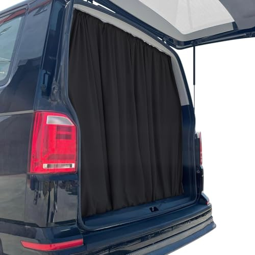 OMAC Heckklappe Gardinen Sonnenschutz Vorhänge kompatibel mit VW Multivan T7 L1 L2 Schwarz 2tlg