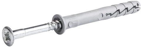Rawl FX-N-L Nylon Hammer in Fixing with Countersunk Head Screw 6mm 40mm Pack of 100