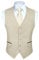 HISDERN Anzugweste Champagne Herren Elegant Hochzeit Weste Anzug Klassische Einfarbig Businessweste Formelle Smoking Anzugwesten mit Taschen L