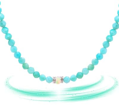 Liberty Angels - Edelstein Kette aus 925er Silber & Opal - Halskette für Damen & Herren - Naturstein Opal Kette - Heilstein Schmuck - Hochwertiger Schmuck