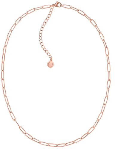 day.berlin Glieder Halskette Neo in Rosegold 18k vergoldet, 40cm + 5cm variable Länge, filigrane Gliederkette für Damen, Kette aus 316L Edelstahl nickelfrei & wasserfest