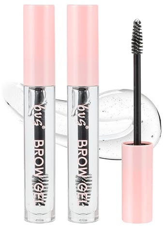 INBOLM 2PCS Long Lasting Waterproof Eyebrow Gel - Clear Brow Gel for Styling and Repair - Make Up Set