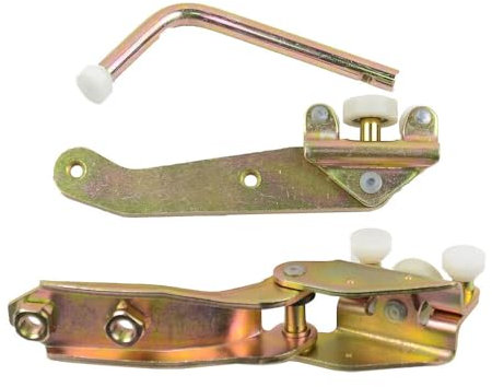 Côté gauche Sliding Door Top Middle Bottom Roller Runner Guide Set 3-Piece Schied Door Jeu de poulies pour porte coulissante gauche de remplacement pour T4 Transporter 1990-2003 701843335A 701843405B