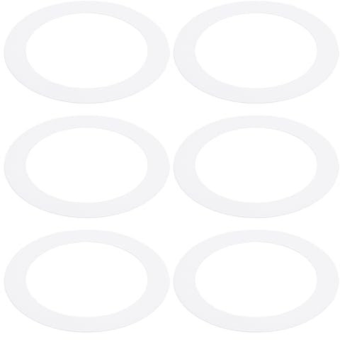 PATIKIL Goof Rings Inner Diameter 4.92, Outer Diameter 6.69, 6 Pcs Metal Goof Rings Cover Recessed Light Trim for Ceiling Wall Fixtures Can Lighting Down Light LED, Matte Finish White