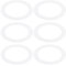 PATIKIL Goof Rings Inner Diameter 4.92, Outer Diameter 6.69, 6 Pcs Metal Goof Rings Cover Recessed Light Trim for Ceiling Wall Fixtures Can Lighting Down Light LED, Matte Finish White