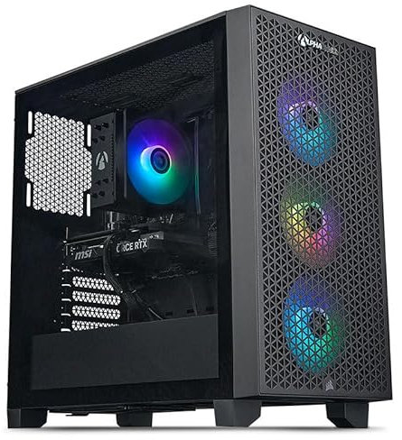 AlphaSync Prebuilt Gaming PC - AMD Ryzen 5 7600X, AMD Radeon RX 7800 XT 16GB, 32GB DDR5 RAM, 1TB Gen4 NVMe SSD, Windows 11 Home - High-Performance Gaming PC for Gaming & Streaming