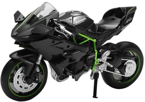Doyomtoy Legierung H2r Motorrad-Modell, Maßstab 1:12, originalgetreue Nachbildung, kommt mit dekorativen Basis