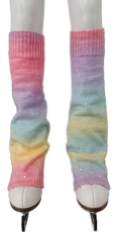 LIUHUO Eiskunstlauf-Stulpen für Erwachsene und Kinder, Rosa-1, Dimensioni singole