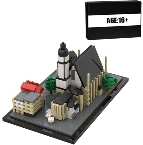 BlocteckToy MOC Klemmbausteine Deutschland Leipzig Thomaskirche Modell, 668 Teile Architecture Straßenszene Haus Modulare Gebäude Set, MOC-189252