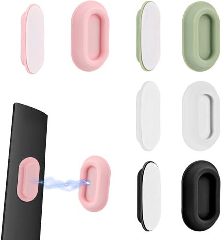 4pcs Magnetic Remote Control Holder Wall Mount, Self-Adhesive Remote Stand Silicone Remote Controller Organizer Hole-Free Remote Control Caddy for TV Home Office School Supply Storage (4 Colors)