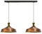 bamyum Asletl-Knob Pendelleuchte Esstisch Kupferfarbe 2 Flammig Metall 40cm, Hängelampe Esstisch Wohnzimmer, Hängelampe Industrial Vintage, Küchenlampe Vintage, Pendelleuchte Kupferfarbe