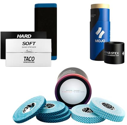 CRUX KIT Advanced – Cura delle mani per arrampicata – Lima per calli TACO, Balsamo rigenerante MOJO, Set di nastri TAPE PACK