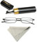 Dyiouxin Gafas Presbicia,Gafas de Lectura Portatiles +2.0,Gafas de Lectura Ultrafinas,Mini Gafas Presbicia Hombre Y Mujer con Paño Para Gafas,Portalápices Portátil,Negro