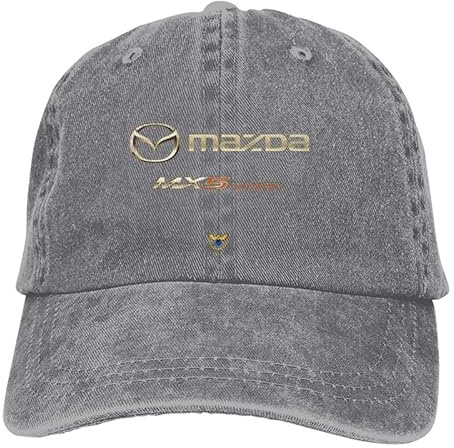 XMCMBS Maßgeschneidert Baseball Cap für Mazda MX-5 2010-2023,Herren Damen Kappe Verstellbar,Outdoor Baseballkappe,Sonnenschutz Einstellbar Zubehör,A