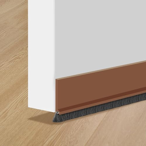 Türbesen, Bürstendichtung Selbstklebend, Türdichtung Braun, Türbürstendichtung mit Bürste, Türbürste, Bürstendichtung Tür, Bürstenleiste, Tür Dichtungsband, Zuschneidbar, 100 cm x 3 cm