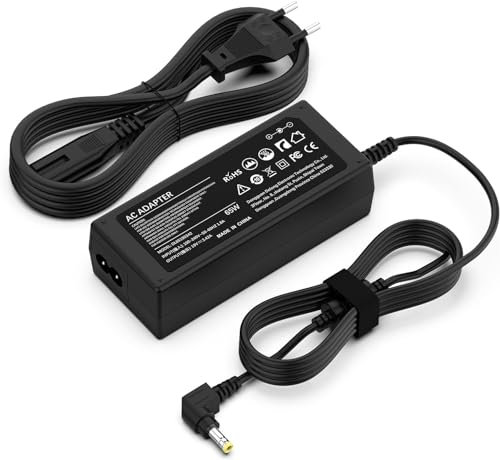 JCEQNVWL 19V 3.42A 65W Laptop Charger AC Adapter Compatible for Toshiba Satellite Medion Akoya E14301 E15301 E6215 E6224 S4401 S4404;