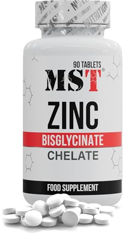 MST Zinc Chelate Bisglycinate 25 mg - hochdosiertes Zink Bisglycinat mit optimaler Bioverfügbarkeit (90 Tabletten)
