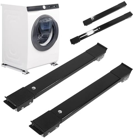 Deslizadores for electrodomésticos, transportadores de muebles con ruedas, base ajustable for lavadora y secadora, soporte resistente con ruedas for mover la cocina, elevador de base móvil for refrige