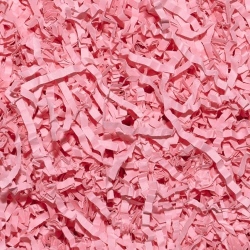 200g Pink Shredded Tissue Paper, Shredded Paper for Gift Boxes Birthdays | Raffia Packaging Filler for Gift Basket, Hamper Filling for Mother's Day Valentine's Day Wedding Christmas Anniversaries