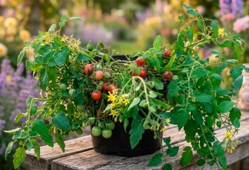 Tomatensamen Himbeerrose – 10 Samen – frühe Buschtomate, samenfest, süß