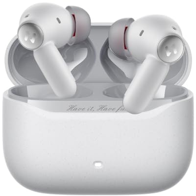 HAVIT SPACE NC01T TW991 Pro TWS - Auriculares Bluetooth ANC + ENC, BT 6.0, controlador de 12 mm, auriculares in-ear (blanco apagado)